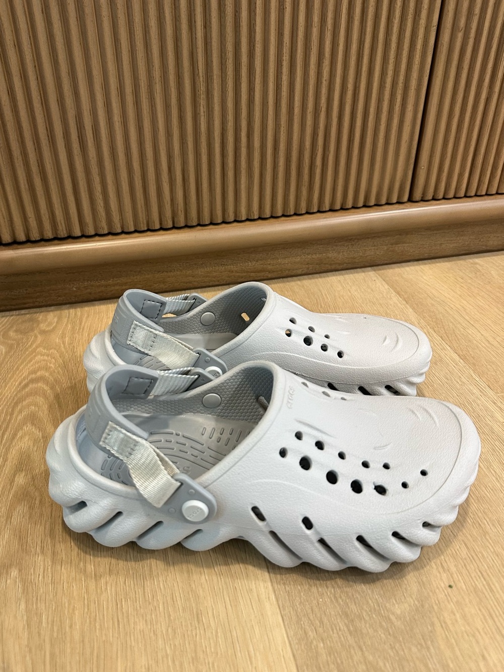 Crocs Echo Clog Sandals from Finish Line gray size J5
